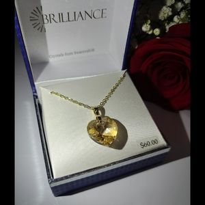 Brilliance Heart Necklace with Swarovski Crystals